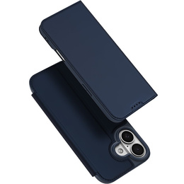 Husă Dux Ducis pentru iPhone 17, Skin Pro, cu flip cover, cu slot pentru carduri, albastru marin