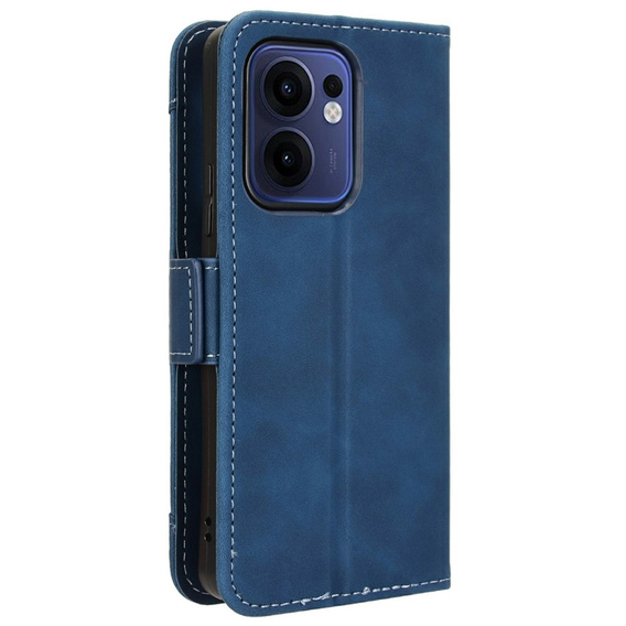 Cu clapetă pentru Oppo Reno 13F / Oppo Reno 13FS, Card Slot, albastru închis
