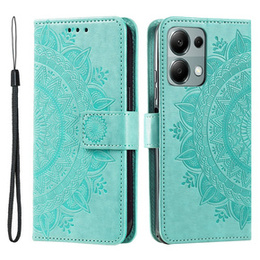 Cu clapetă pentru Xiaomi Redmi Note 13 Pro 4G / Xiaomi Redmi Note 14S / Xiaomi Poco M6 Pro 4G, Mandala, verde