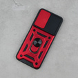 Husă blindată pentru Xiaomi Redmi 12, CamShield Slide, roșu