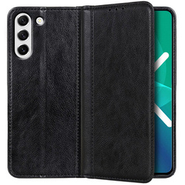 Huse pentru Samsung Galaxy S21 FE, Wallet Litchi Leather, albastru
