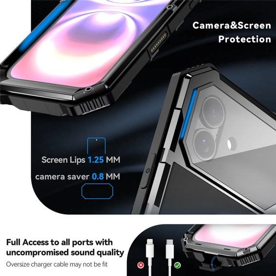 Carcasă blindată R-JUST cu suport pentru iPhone 17