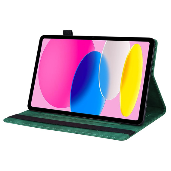 Husă pentru iPad 10.9 2022 10 Gen, Classic, cu spațiu pentru stylus, verde