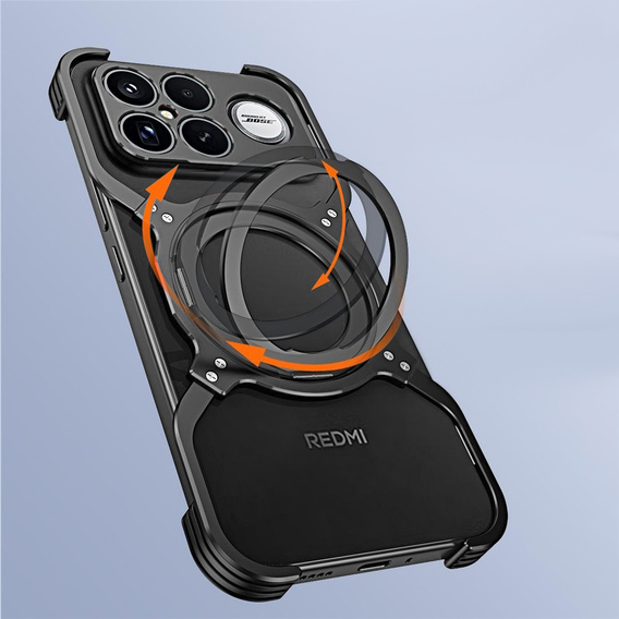 Carcasă metalică cu magnet și suport pentru Xiaomi Poco F8 Ultra