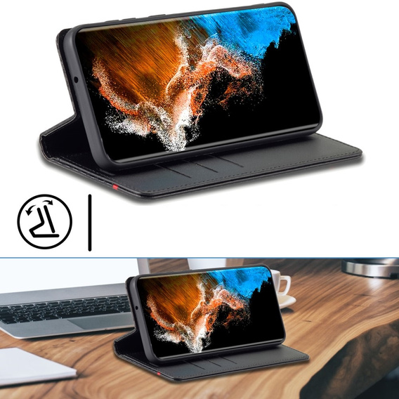 Carcasă cu clapetă pentru Samsung Galaxy S24, Carbon LC.IMEEKE, negru