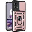 Husă blindată pentru Motorola Moto G13 / G23, CamShield Slide, roz rose gold