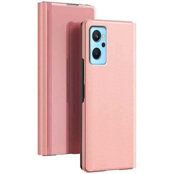 Huse pentru Realme 9i / Oppo A96, Clear View, roz rose gold