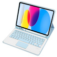 Carcasă + tastatură iPad 10.9 2022 10 Gen, TouchPad Pen Slot, albastru