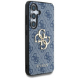 GUESS Huse pentru Samsung Galaxy S25, 4G Big Metal Logo, albastru