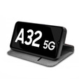 Cu clapetă pentru Samsung Galaxy A32 5G, Wallet Smart Magnet, roșu