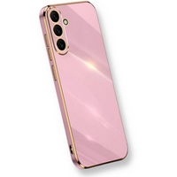 Husă pentru Samsung Galaxy A25 5G, Glamour CamShield, violet + sticlă 9H