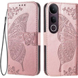Cu clapetă pentru Vivo V50 Lite 4G / 5G, Butterfly, roz rose gold