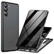 Husă pentru Samsung Galaxy S24, Privacy Dual Glass, negru