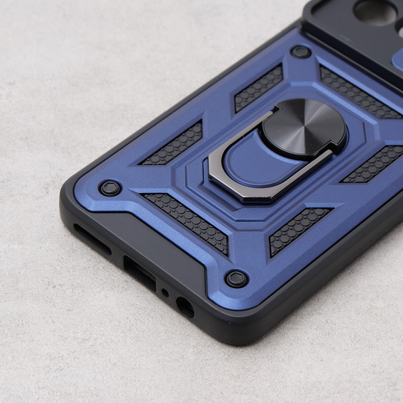 Husă blindată pentru Motorola Moto G84 5G, CamShield Slide, albastru