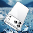 Manșon din silicon pentru iPhone 17 Pro Max, cu spate dur, transparent