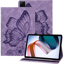 Huse pentru Lenovo Tab M9, Wallet Pen Slot, butterflies, maro