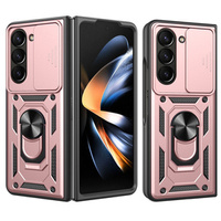 Husă blindată pentru Samsung Galaxy Z Fold5 5G, CamShield Slide, roz rose gold