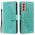 Cu clapetă pentru Samsung Galaxy A14 4G/5G, Mandala, verde