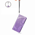 Cu clapetă pentru Samsung Galaxy M15 5G, Butterfly, violet