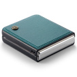 Husă pentru Samsung Galaxy Z Flip7 FE / Z Flip6, CASEME Litchi Leather, verde