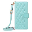 Husă cu clapetă pentru iPhone 16E, Rhombus Crossbody Leather, verde