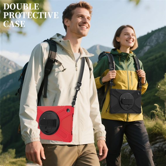 Husă blindată cu suport și curea de umăr pentru Samsung Galaxy Tab A11+