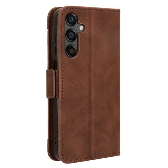 Cu clapetă pentru Samsung Galaxy A25 5G, Card Slot, maro