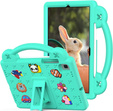 Husă pentru copii pentru Samsung Galaxy Tab S6 Lite 10.4 2020/2022 / Tab A7 2020 T500 / T505 / Tab S6 T860/T865, Cute Patterns, cu suport, verde