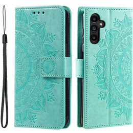 Cu clapetă pentru Samsung Galaxy S23 FE, Mandala, verde