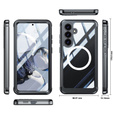 Husă pentru Samsung Galaxy S25 FE, Shockproof, cu sticlă, pentru MagSafe, negru