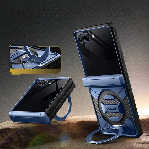 Husă Tongate MECH cu MagSafe pentru Samsung Galaxy Z Flip7 FE / Z Flip6, verde