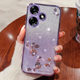 Husă pentru Infinix Hot 30, Glitter Flower,  violet