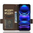 Cu clapetă pentru Xiaomi Redmi Note 12 5G / POCO X5 5G, Wallet Litchi Magnet, maro