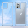 Huse pentru Motorola Moto G53 5G, Fusion Hybrid, transparent / albastru