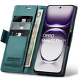 Husă pentru Oppo Reno 12 Pro, ERBORD Glossy Litchi, portofel cu clapetă, verde