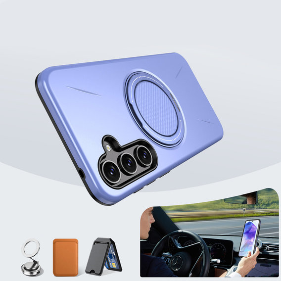 Husă MagSafe cu suport pentru Samsung Galaxy A57 5G, violet