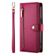 Wallet Zipper Pocket flip caz pentru Samsung Galaxy A17 5G, Wallet Zipper Pocket, roșu