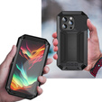 Husă pentru iPhone 15 Pro, R-JUST CamShield Slide, armată, negru