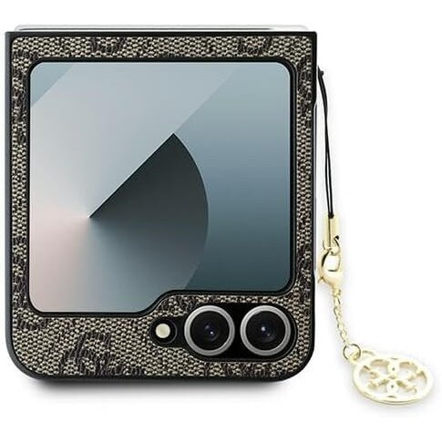 GUESS Huse pentru Samsung Galaxy Z Flip7 FE / Z Flip6, 4G Charms Collection Hardcase, maro