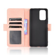Cu clapetă pentru Xiaomi Redmi Note 10 Pro, Card Slot, roz