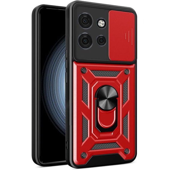Husă blindată pentru Motorola Edge 50 Neo / Motorola ThinkPhone 25, CamShield Slide, roșu