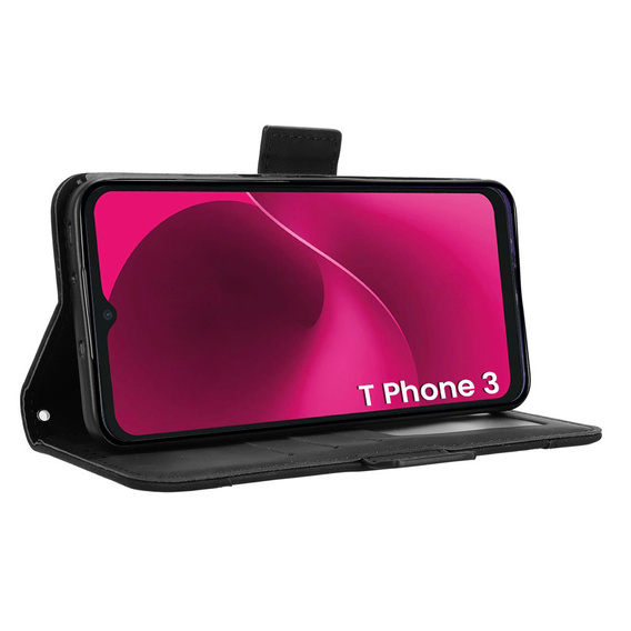 Cu clapetă pentru T Phone 3 5G, Card Slot, negru