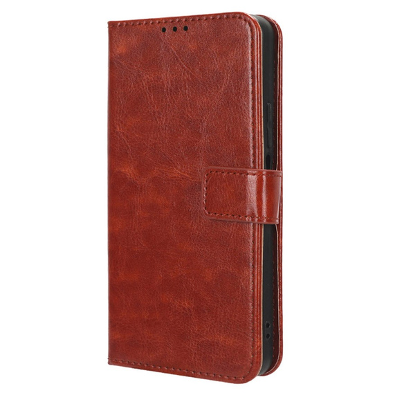 Cu clapetă pentru Motorola Edge 50 Ultra, Crazy Horse Wallet, maro