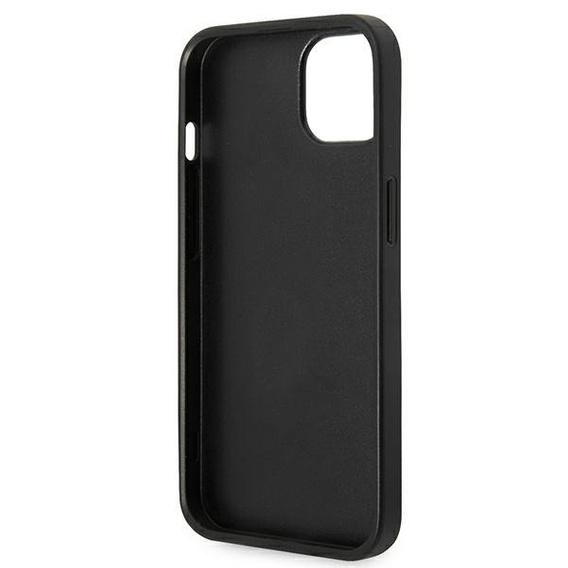 Karl Lagerfeld Huse pentru iPhone 14, Saffiano Karl's Head Patch, de argint
