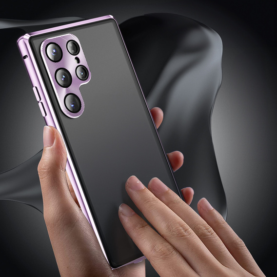 Husa pentru Samsung Galaxy S25 Ultra, Magnetic Dual Glass, violet