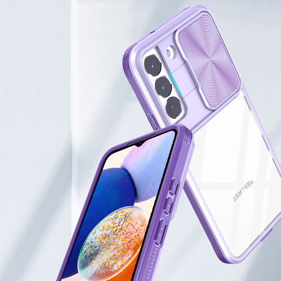 Huse pentru Samsung Galaxy A14 4G/5G, Slide Camera, violet