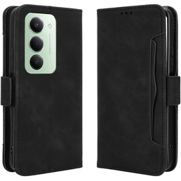 Carcasă Flap pentru Xiaomi Redmi 15 5G / 4G, slot pentru carduri, portofel, negru