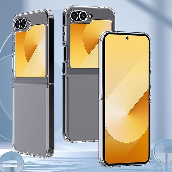 Huse pentru Samsung Galaxy Z Flip7 FE / Z Flip6, Fusion Hybrid, transparentă
