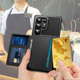 Husa pentru Samsung Galaxy S25 Ultra, Card Holder Kickstand, negru