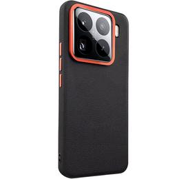 Husă din piele pentru Xiaomi 15, leather hybrid, negru